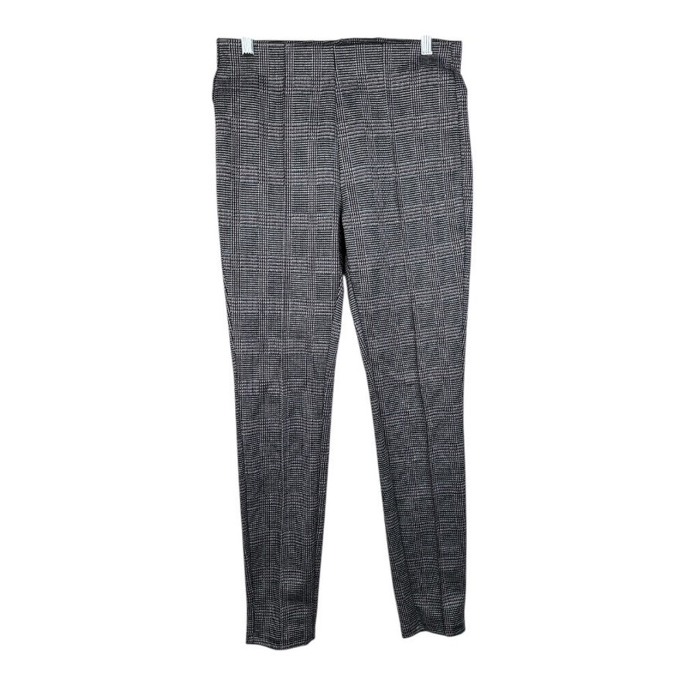 Tahari Women's Plaid Dress Skinny‎ Leg pants size Small Gray